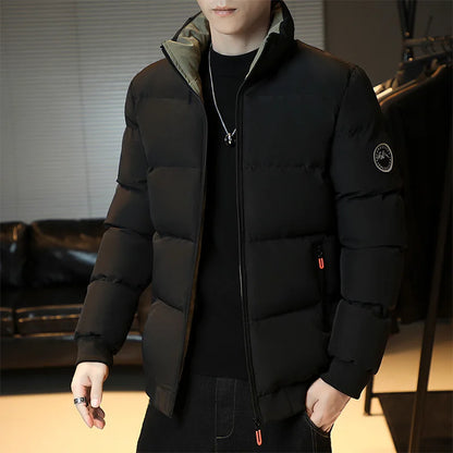 2023 explosive autumn and winter cotton-padded men's fashion brand warm cotton-padded jacket on cotton-padded coat coat