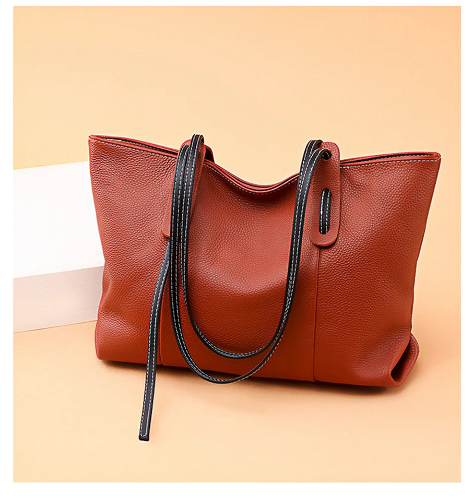 100% Genuine Cowhide Women Shoulder Bag High Quality Women Luxury Handbags Brand Crossbody Bags for Women leather Bag Tote bag