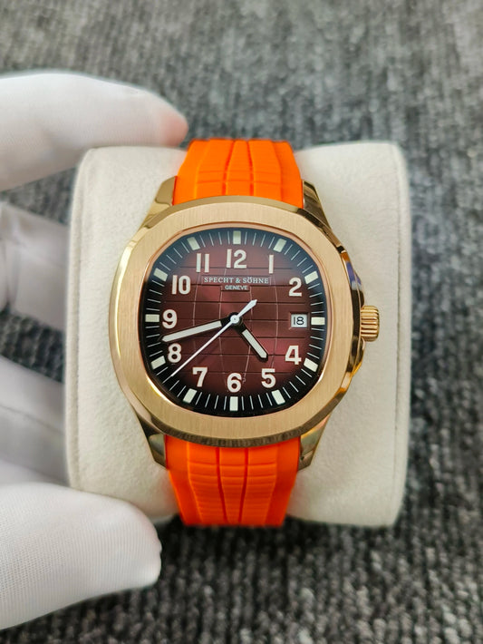 2025 SPECHT&SOHNE Luxury Fashion Sports Mens Watch Japan Miyota8215 Movt 50m Waterproof Stainless steel shell Rubber Strap Watch